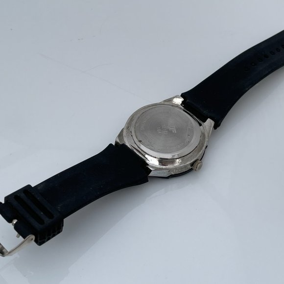 JF J Ferrar Men Watch Black Rubber Band Analog Wrist Watch - Picture 6 of 11